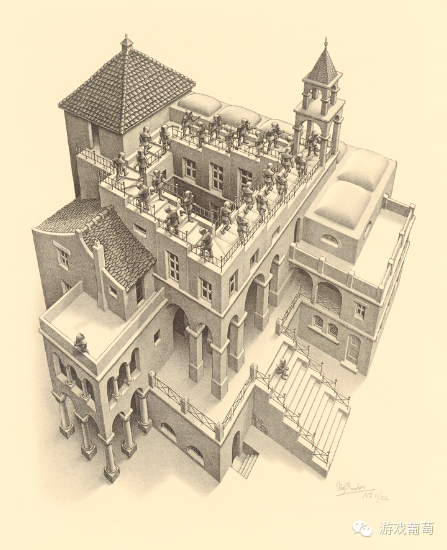 埃舍尔(M.C. Escher)的作品《 上升与下降(Ascending and Descending)》