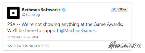 Bethesda否认将公布任何消息