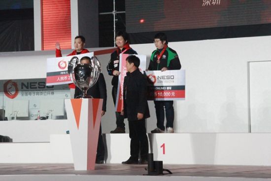 FIFAOL3冠军：吉林陈炜；亚军：深圳汤杰诚；季军：浙江杨正