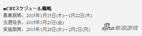 测试时间表