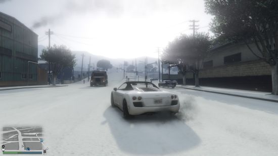 《侠盗猎车5》雪天效果