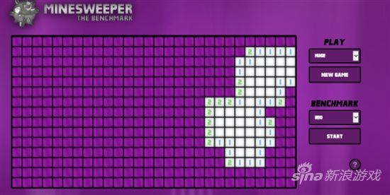 网页版《微软在线扫雷》