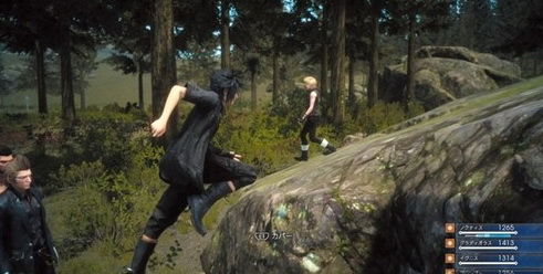 跳跃(PS4：X键、XBOX ONE：A键)