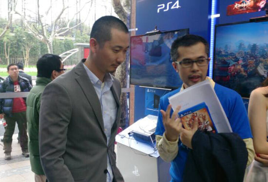 PS国行发布会现场的《九阳神功》产品总监沈研