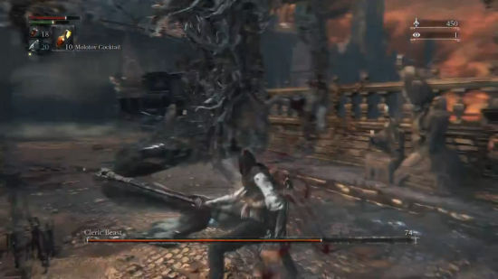 《血源诅咒》“Cleric Beast” Boss战斗演示