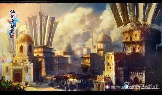 《仙剑奇侠传6》盈辉堡场景设定图