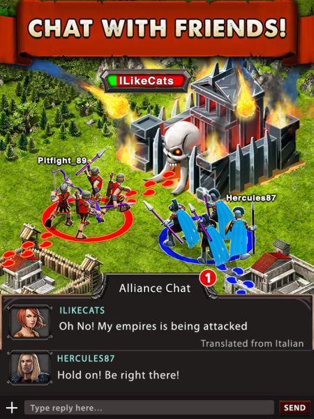Game of War Image《战争游戏》翻译功能可帮助不同国家的游戏玩家使用其母语进行实时沟通