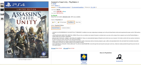 《刺客信条：大革命》价格已低至19.99美元