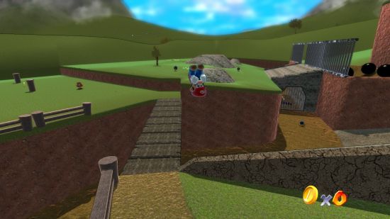 《超级马里奥64》重制画面