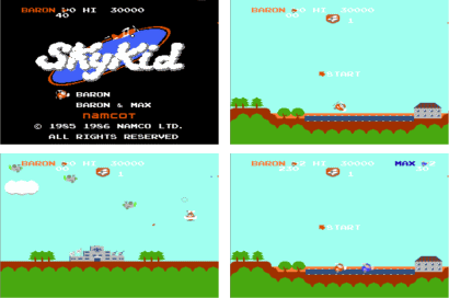 スカイキッド（天堂鸟）：Namco1985年推出的一款横版飞行射击游戏。
