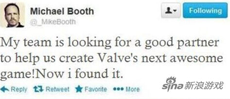 Michael booth表示找到了很好的合作伙伴开发新游戏