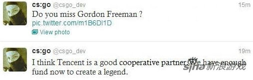 Valve通过twitter开发小组账户，正式公布与腾讯合作