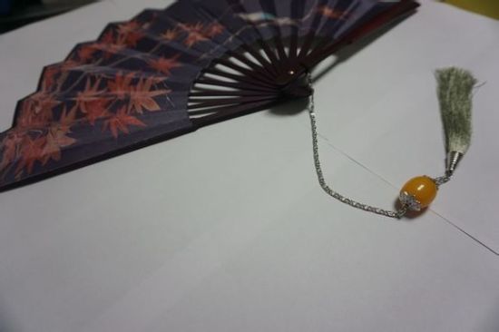 天涯明月刀唐盟主红叶扇子周边 玩家自制高还原