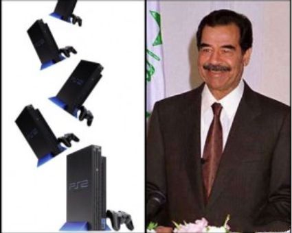 在2000年，PS2曾被作为“潜在军用物资”被禁止入境。萨达姆：怪我？