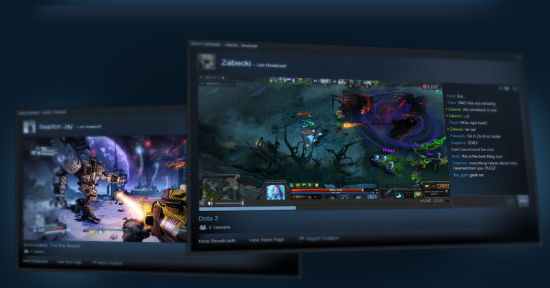 Steam平台的直播界面