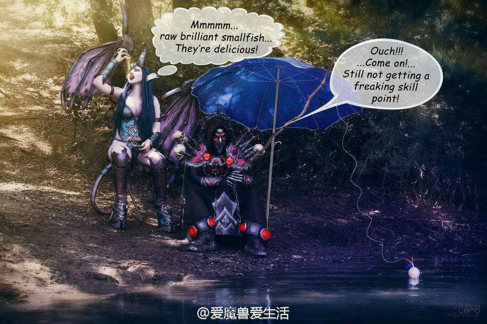 钓鱼贴！魔兽世界COSPLAY 术士和魅魔的悠闲生活
