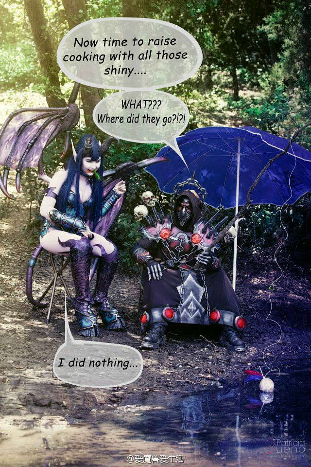 钓鱼贴！魔兽世界COSPLAY 术士和魅魔的悠闲生活