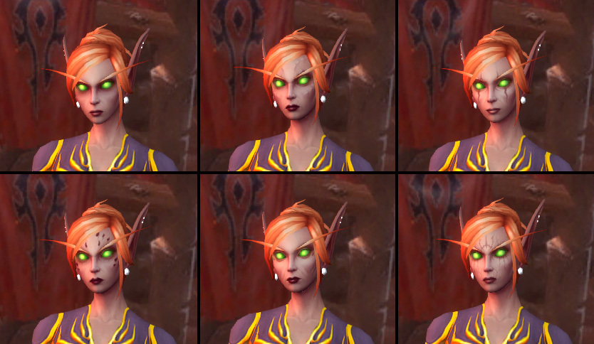 魔兽世界70血精灵女恶魔猎手可选皮肤细节预览