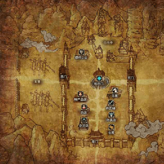 地图_城镇地图_西域_网络游戏丝路传说_新浪游戏_新浪网