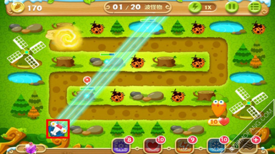 建造一个飞机塔(满级)同时清理道具(如图)