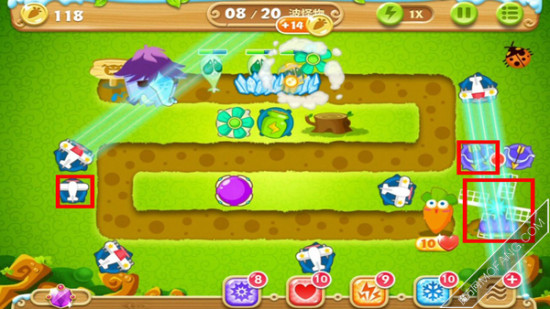 建造飞机塔(满级)，多重箭(优先满级)，清除道具