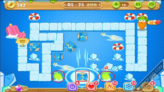 建造冰锥塔清除标记的道具