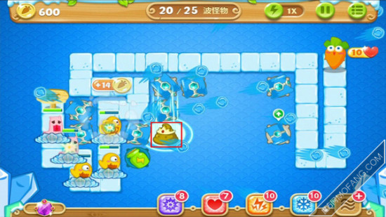 建造便便塔(顶级)给怪物减速