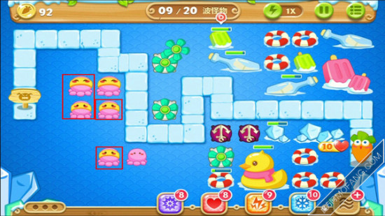 标记的章鱼升到2级