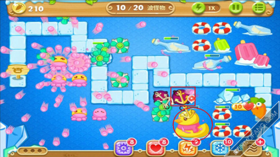 船锚炸弹升到顶级清除鸭子道具