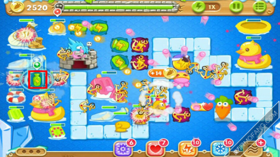 建造一个瓶子塔(满级)，清除周围道具