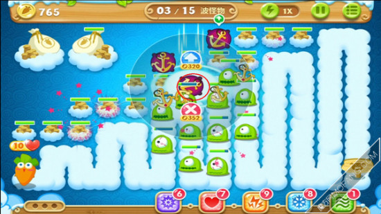 清理出的地方建立船锚塔(满级)