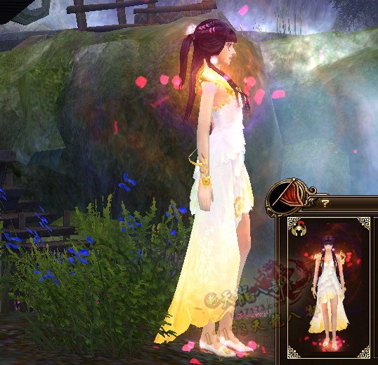 天龙八部玉锦金纱时装的各种配饰效果外观