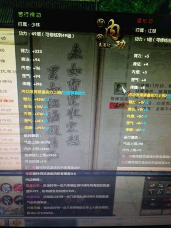 九阴真经六内属性，九阴真经苦行禅功