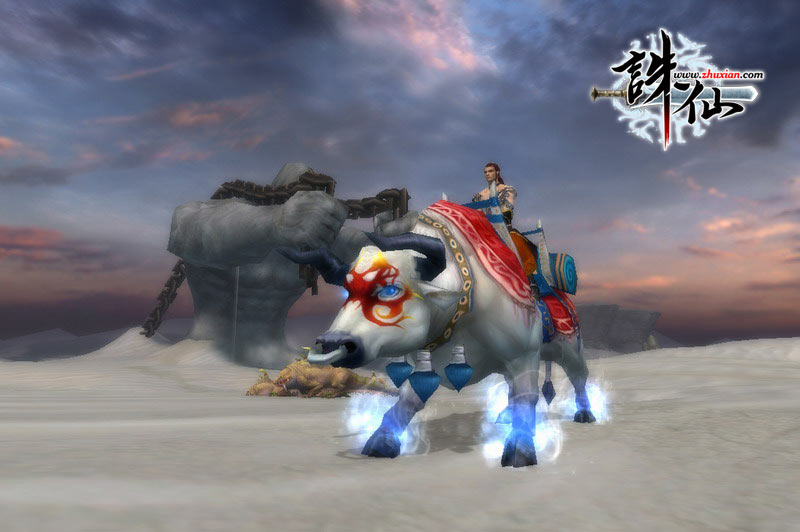 白牛相传为上天诸仙的坐骑其性暴烈非大神通莫能驾驭