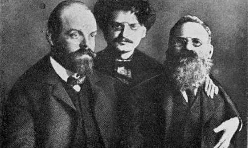 1906年，列宁和托洛茨基