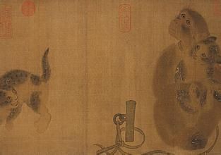 宋 易元吉 猴猫图