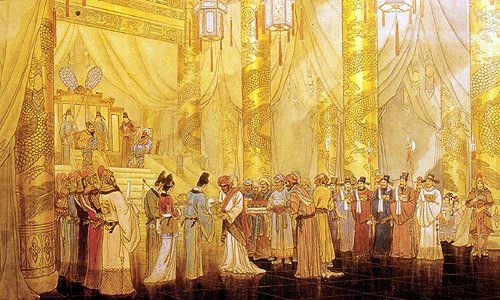 绘画：明朝郑和时期的朝贡外交