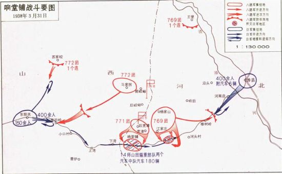 响堂铺战斗示意图