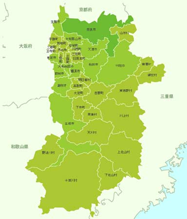 奈良地理位置图片