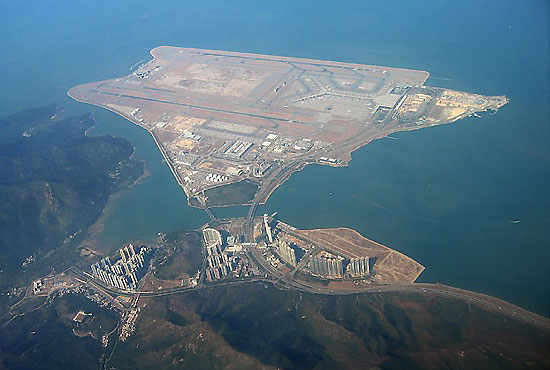 资料图:香港机场俯视图