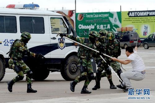 资料图：中俄运用科技反恐装备演练处突 15个国家观摩（新华网）