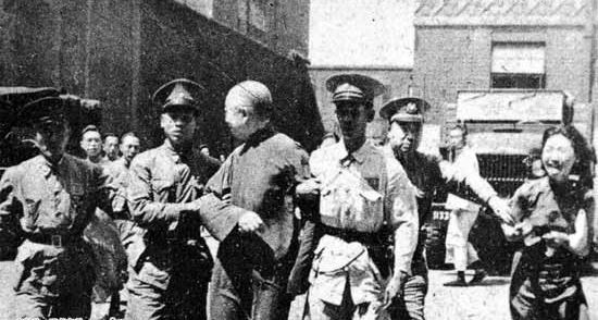 资料图片（在强大的社会舆论指责下，梁鸿志以汉奸叛国罪被判处死刑。11月9日在上海提篮桥监狱被执行枪决，结束了其罪恶的一生。）