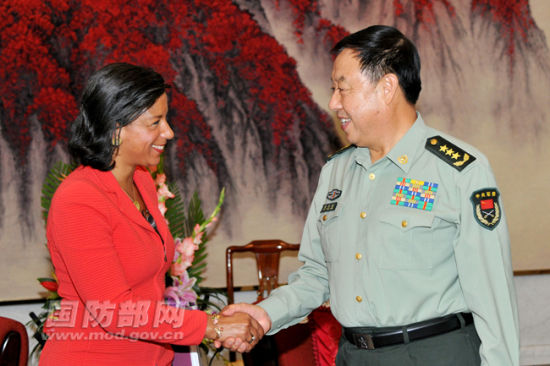 范长龙会见美国总统国家安全事务助理赖斯 