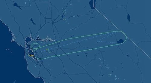 飞机航线示意图（网站截图）
