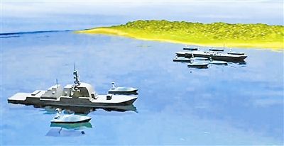 图注：无人艇执行护航任务模拟图