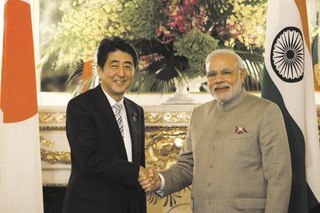 资料图：莫迪会晤安倍