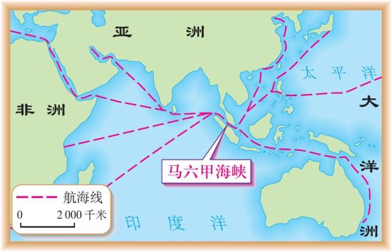 马六甲海峡文章示意图