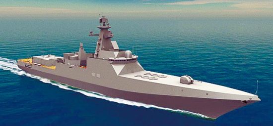 俄海军新战舰想象图