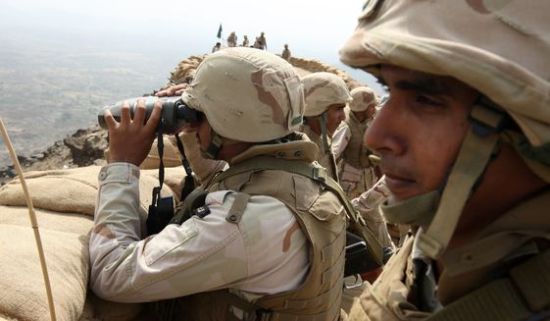 沙特士兵在沙特与也门边境附近（资料图） 