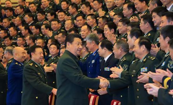 1月29日，习近平在北京接见全军外事工作会议代表